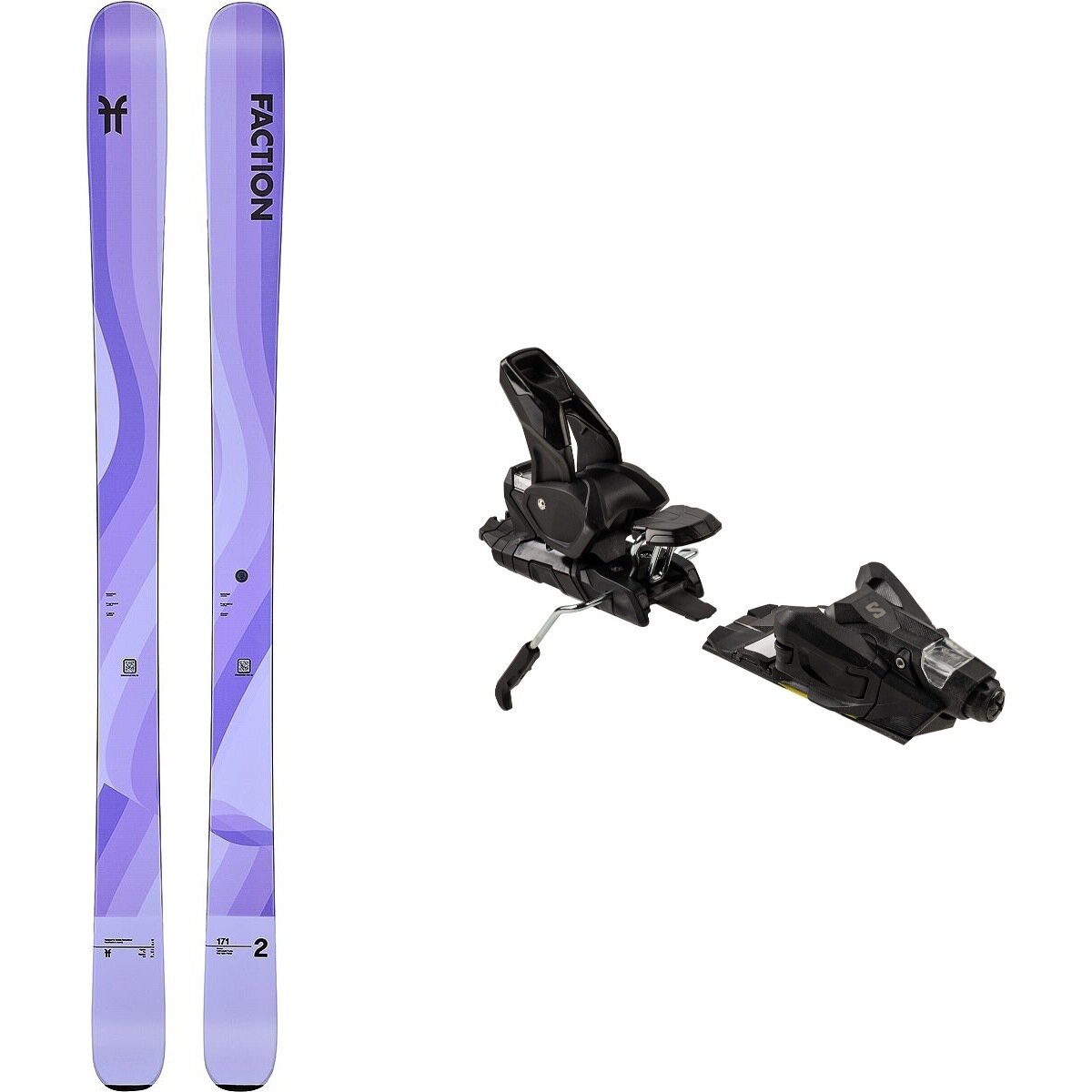 Image of Faction Skis Dancer 2 Ski w/ Strive 11 Binding Purple,Black, 187cm,100mm