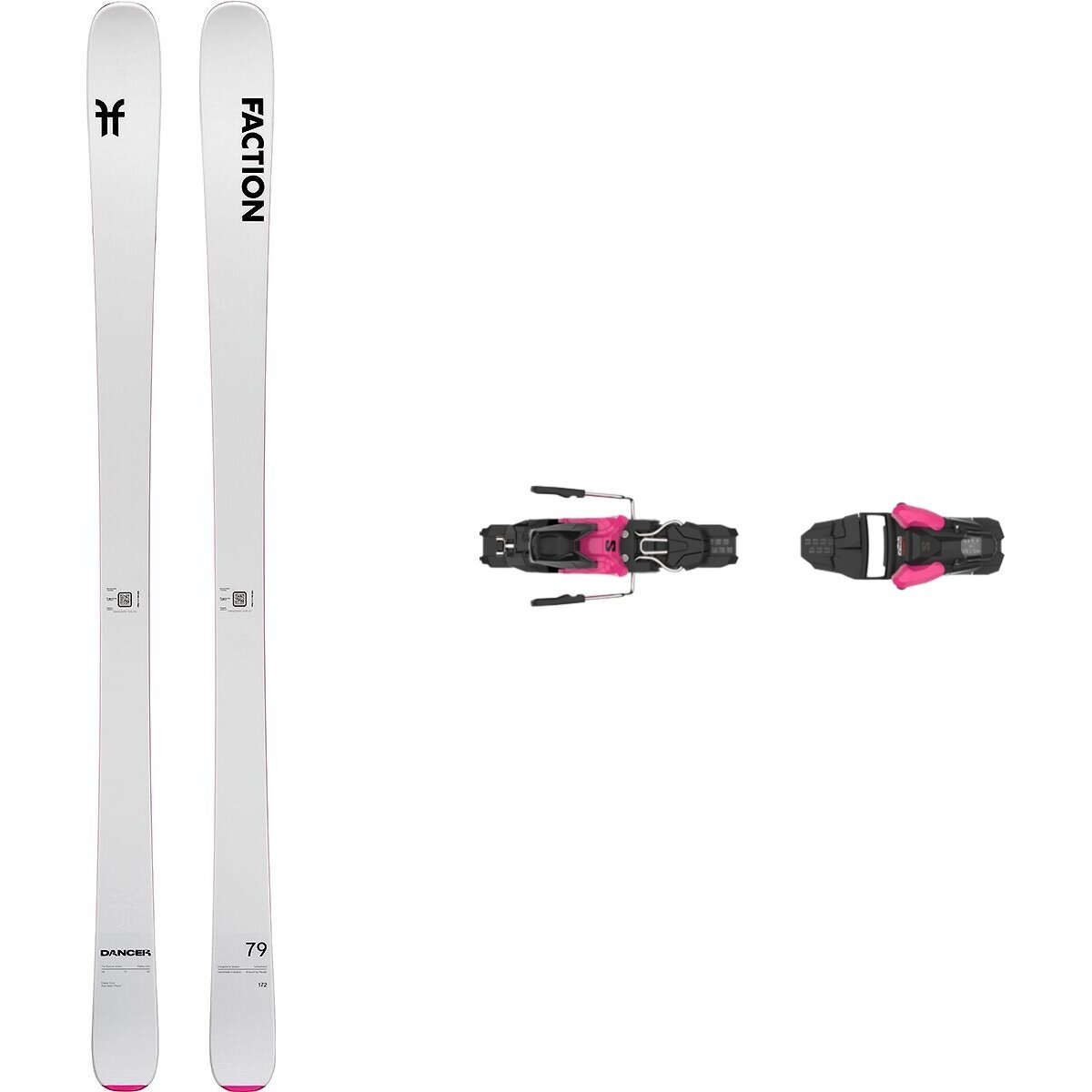 Image of Faction Skis Dancer 79 SYS Ski w/ Strive 11 Binding White,Pink, 158cm,90mm