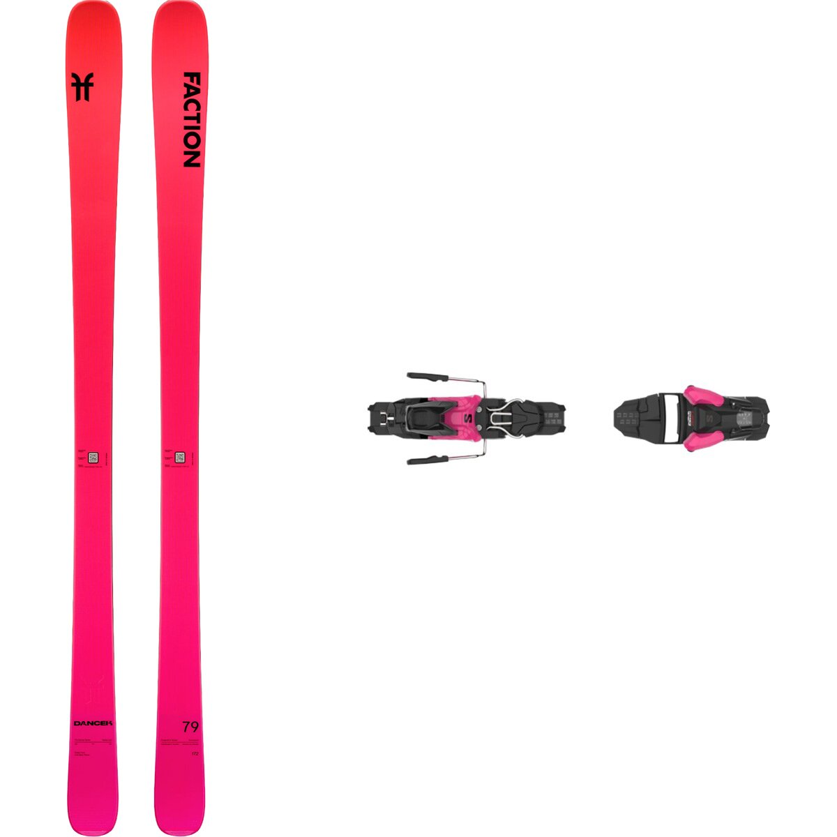 Image of Faction Skis Dancer 79 Ski w/ Strive 11 Binding Pink,Pink, 158cm,90mm