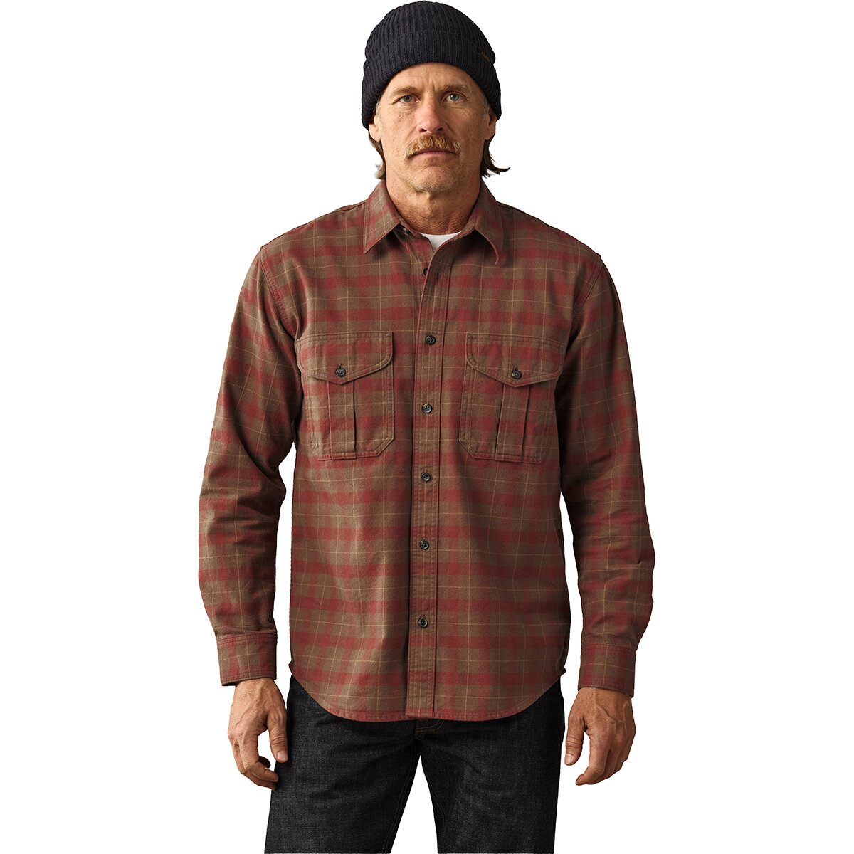 Image of Filson Alaskan Guide Shirt - Men's Brown/Mahogany Plaid, S