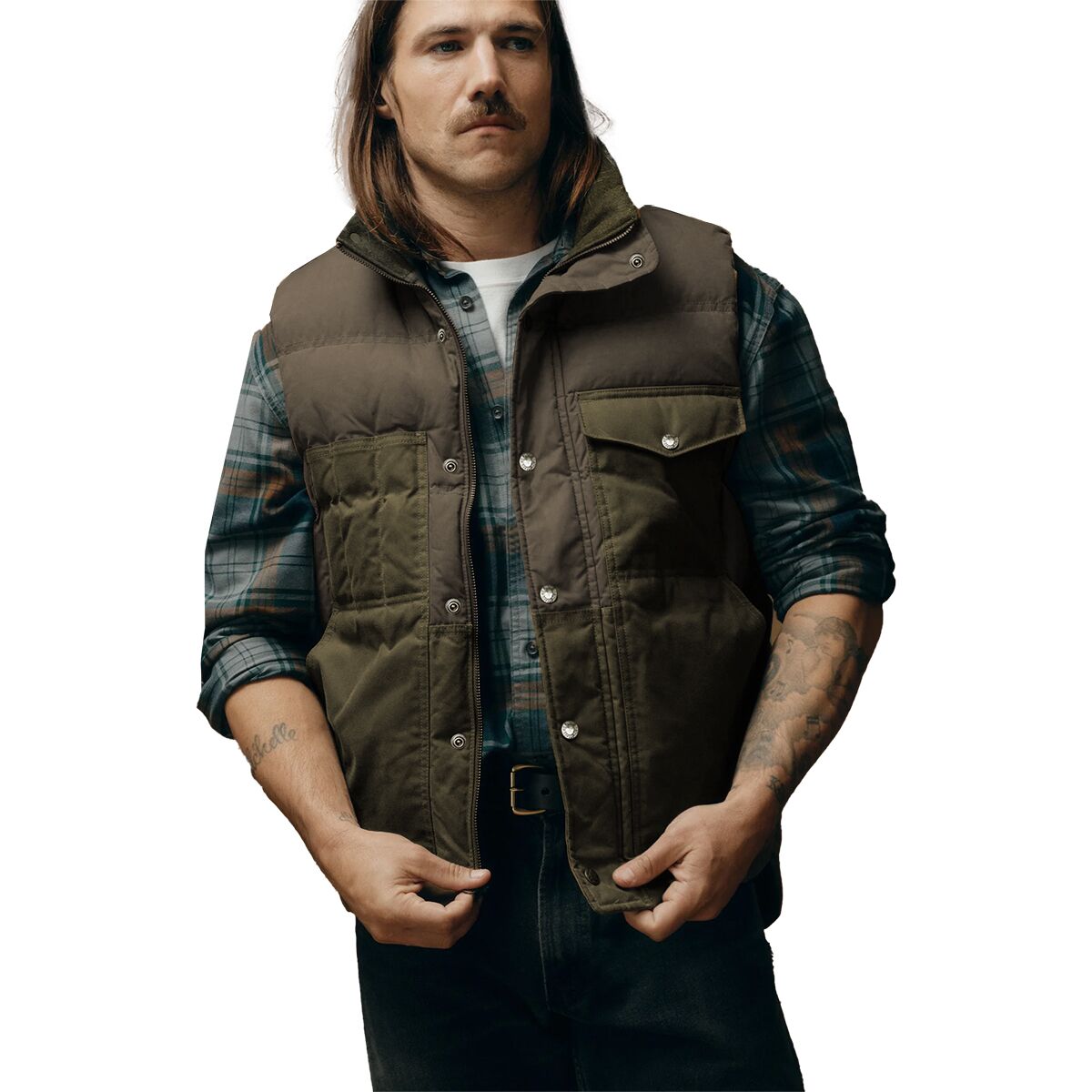 Image of Filson Down Cruiser Vest - Men's Otter Green, XXL