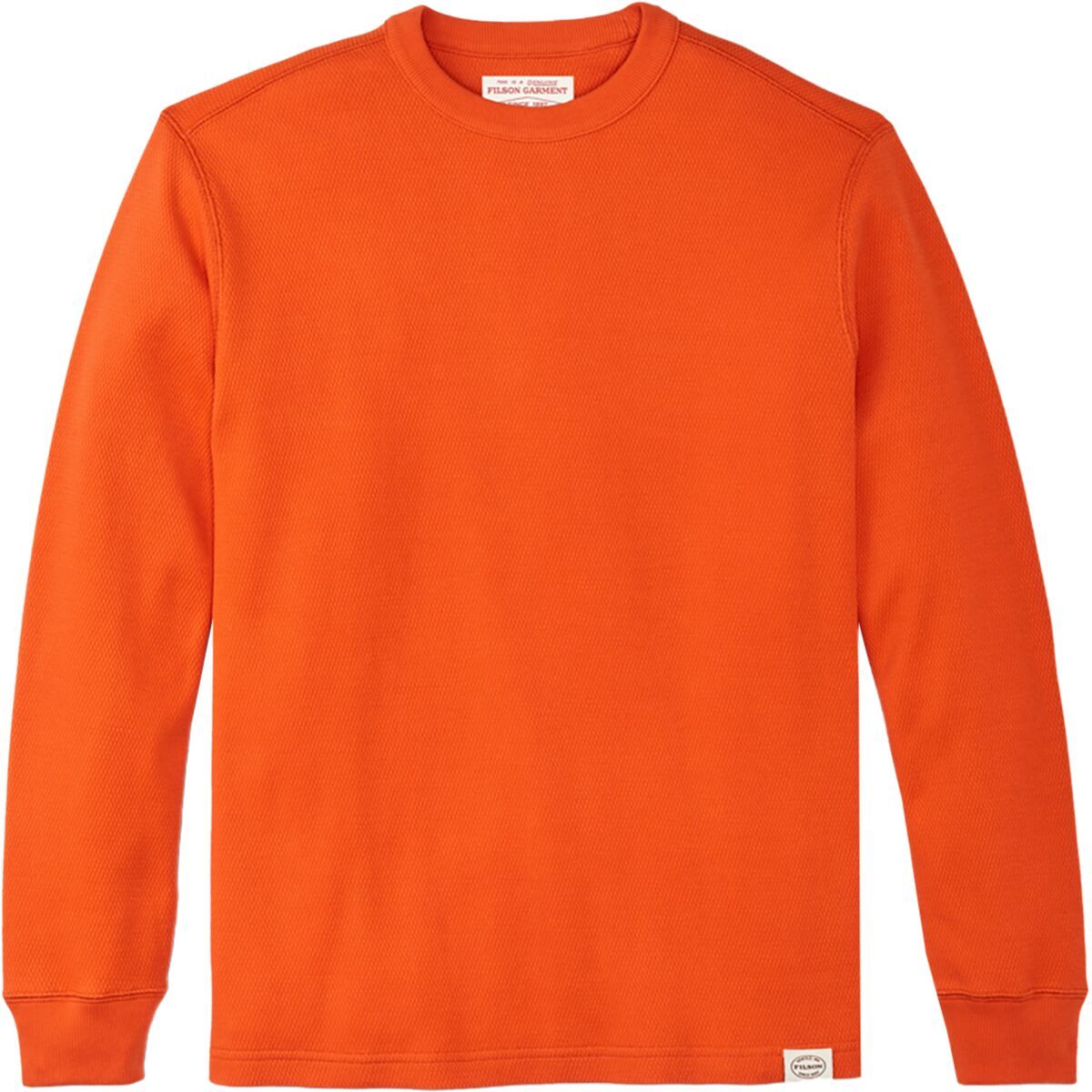 Image of Filson Waffle Knit Thermal Crewneck Top - Men's Flame, L