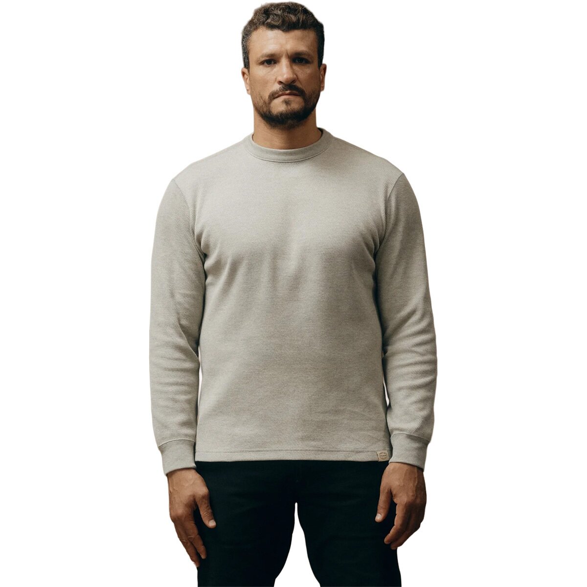 Image of Filson Waffle Knit Thermal Crewneck Top - Men's Light Heather Gray2, XXL