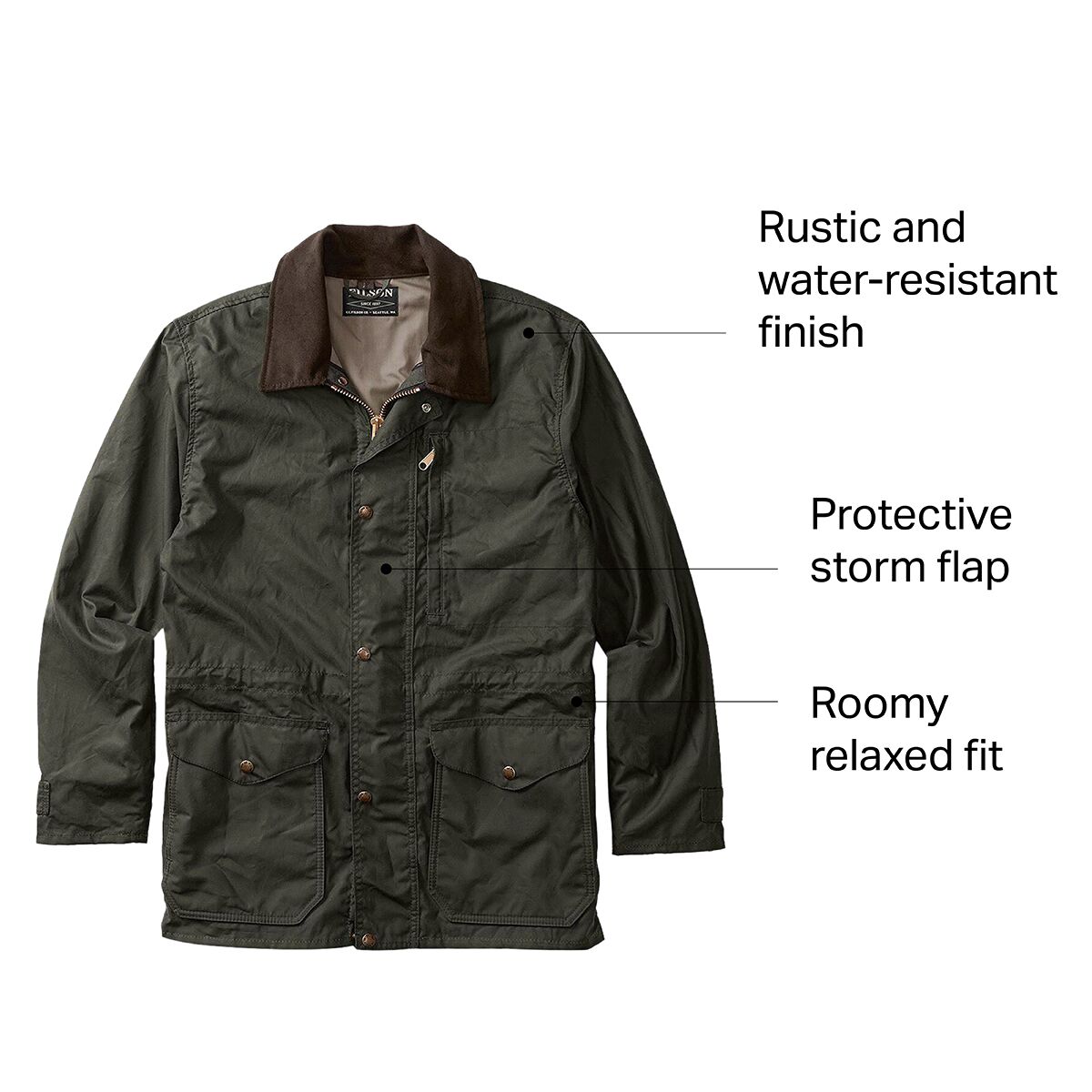 Filson Cover Cloth Mile Marker Coat Men s Clothing
