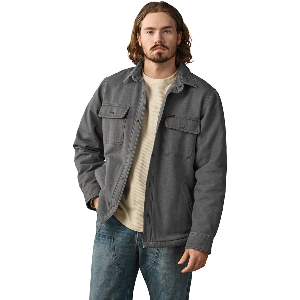 Image of Filson Fleece Lined Jac-Shirt - Men's Rockslide Gray, XXL