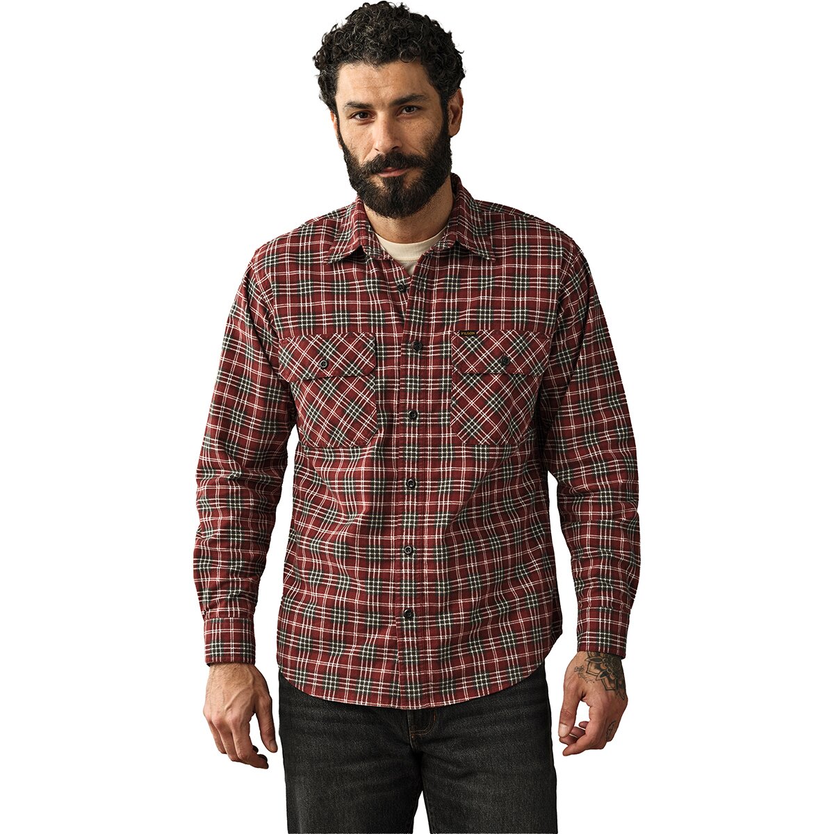 Image of Filson Field Flannel Shirt - Men's Russet Red Plaid, S