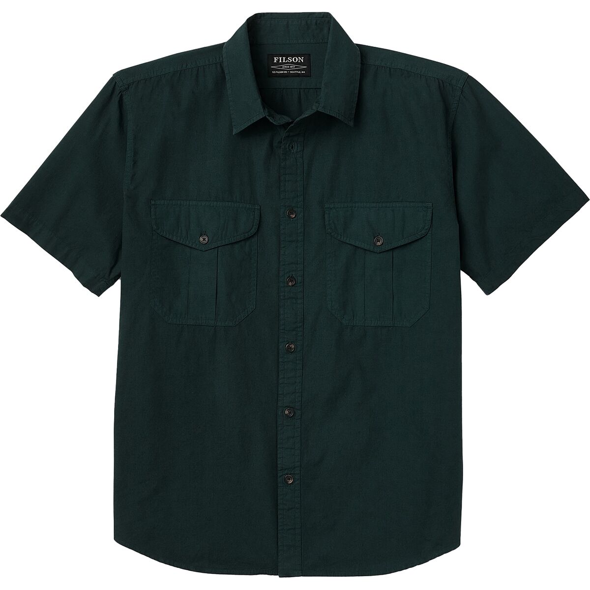 Washed Short-Sleeve Feather Cloth Shirt - Men