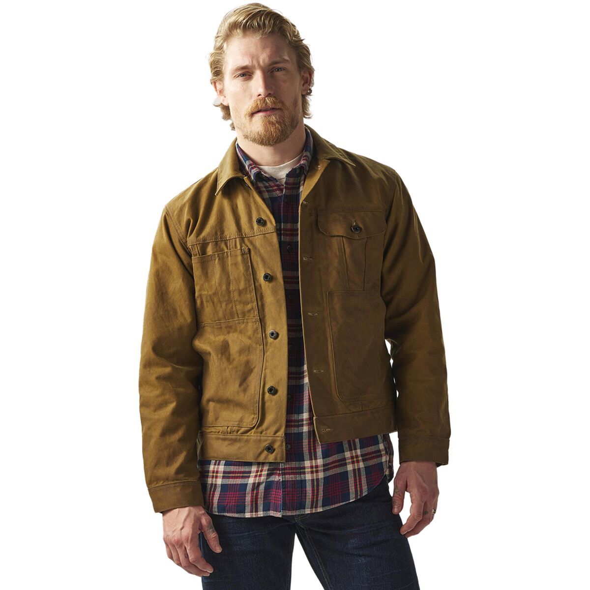 Image of Filson Cruiser Short Lined Jacket - Men's Dark Tan, XL