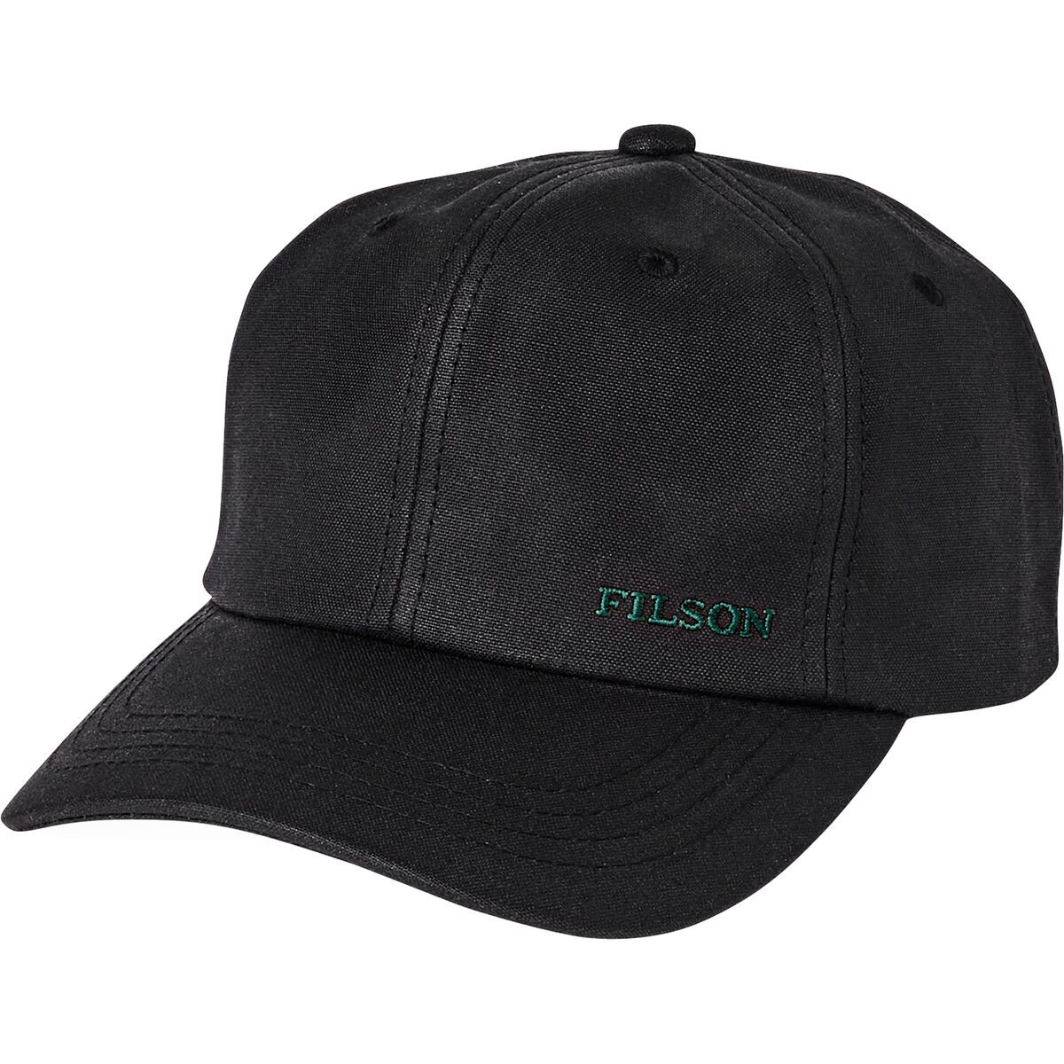 Image of Filson Oil Tin Low-Profile Logger Cap Black, One Size