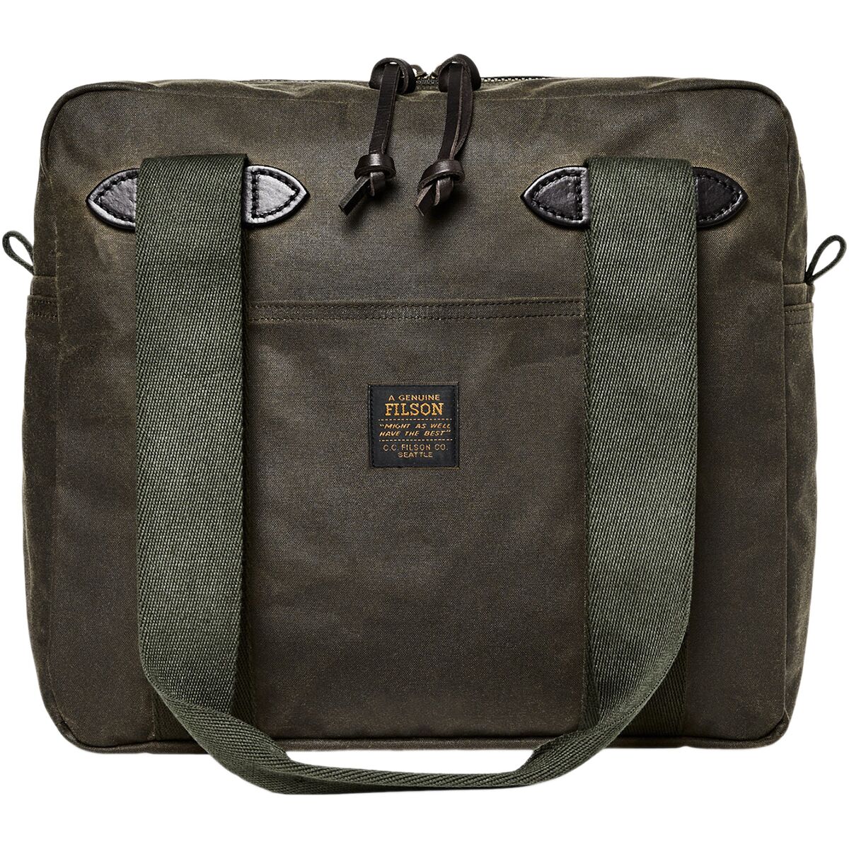 Filson Filson Tin Cloth Tote Bag + Zipper Otter Green, One Size