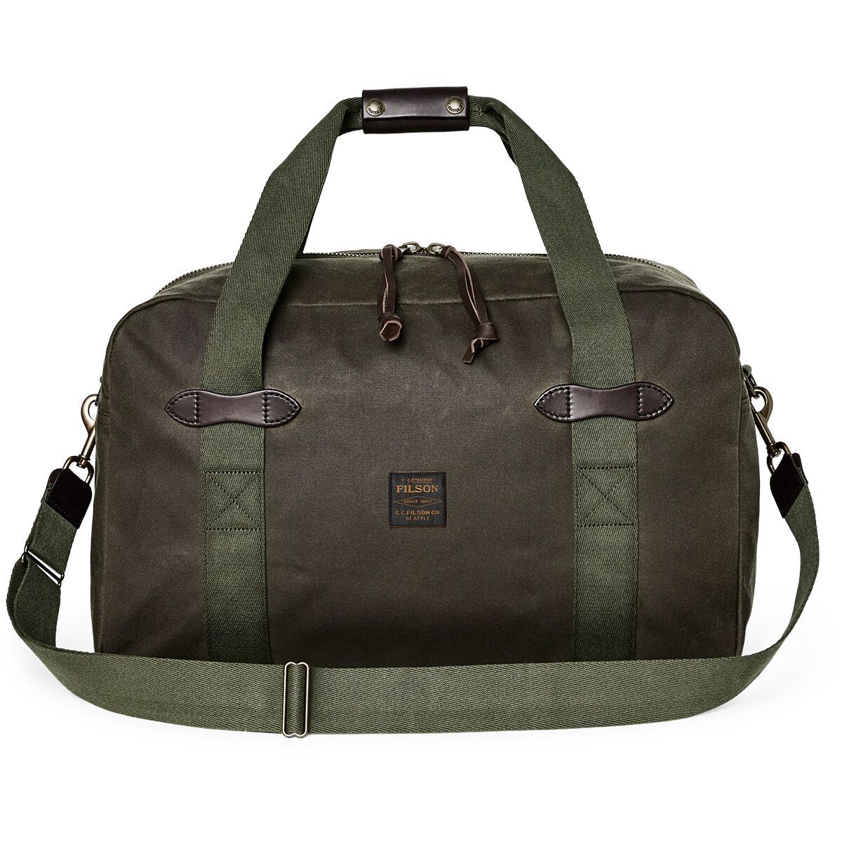 Image of Filson Tin Cloth Medium Duffle Bag Otter Green, One Size