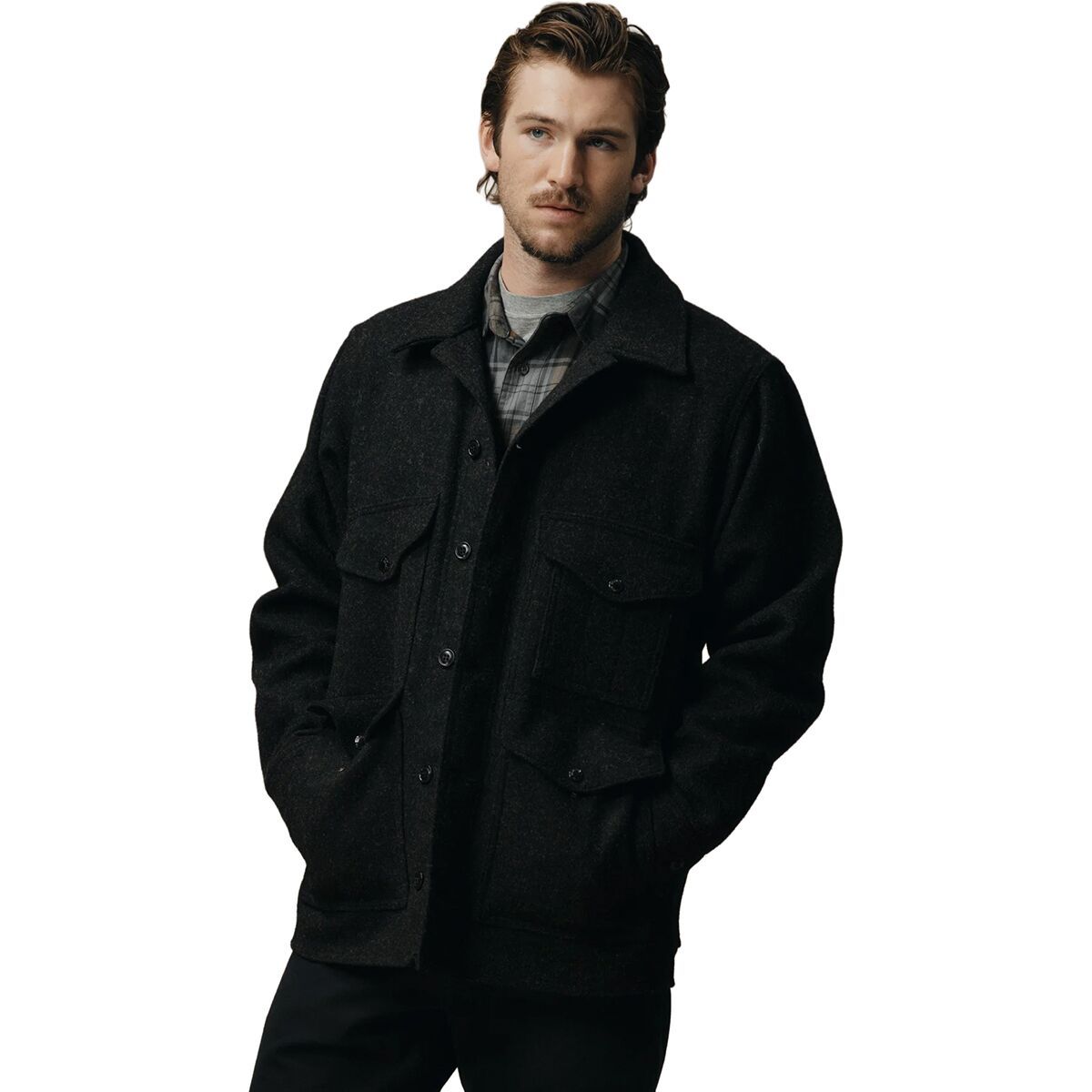 Image of Filson Mackinaw Cruiser Jacket - Men's Charcoal, M