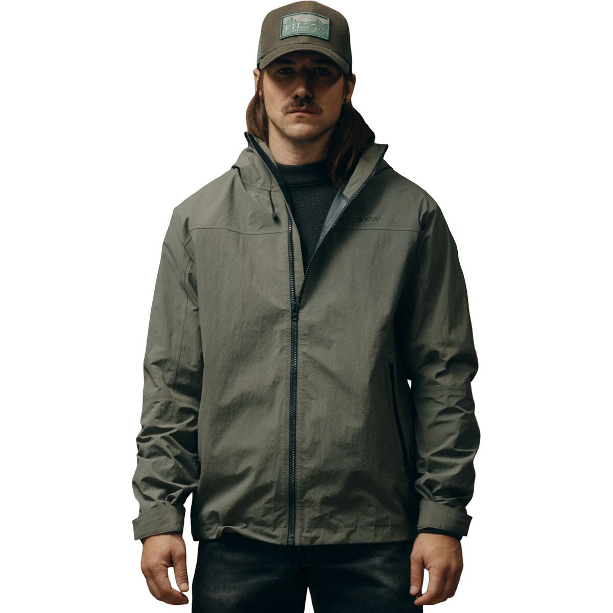 Image of Filson Swiftwater Rain Jacket - Men's Service Green, L