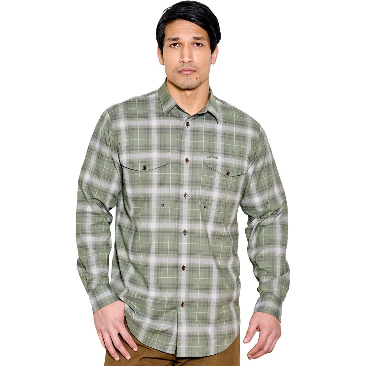 Filson Twin Lakes Sport Shirt - Men's Green/Gray Ombre, S