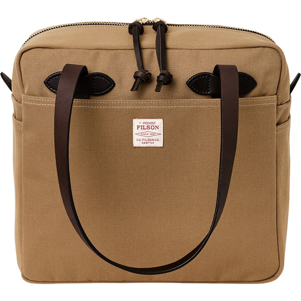 Image of Filson Tote Bag With Zipper Tan, One Size