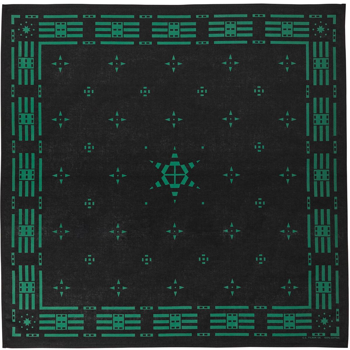 Filson Filson Navigator Bandana Black/Teal Stripe, One Size