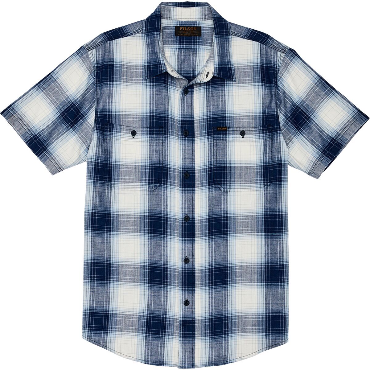 Filson Chambray Short-Sleeve Shirt - Men's Indigo Plaid, M
