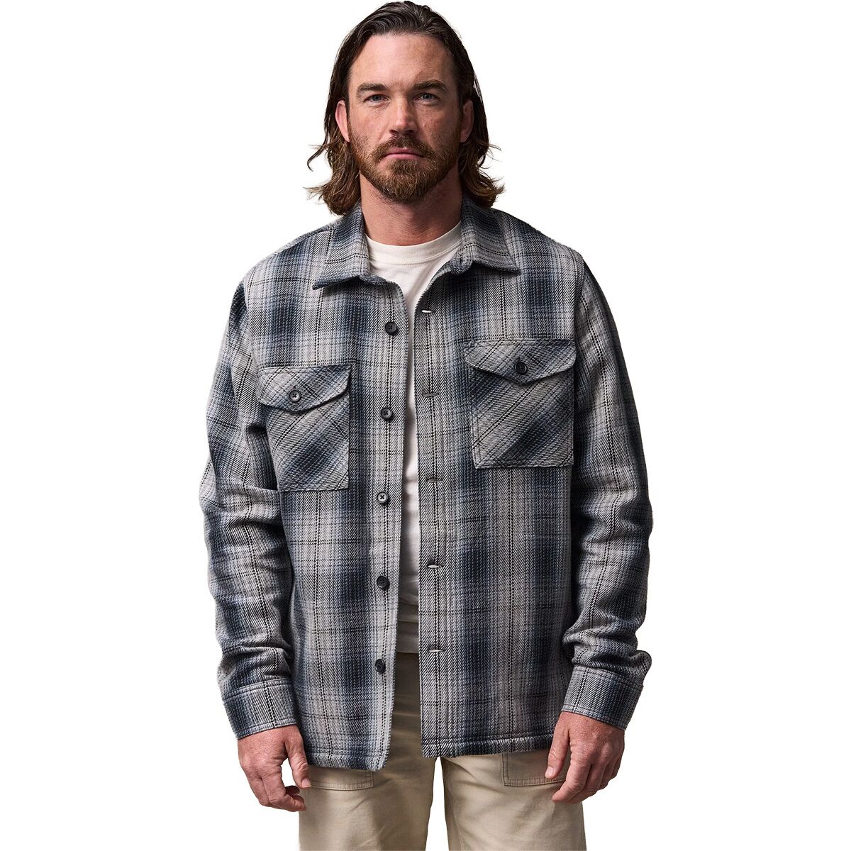 Image of Filson Deer Island Jac-Shirt - Men's Slate/Gray Ombre, XL
