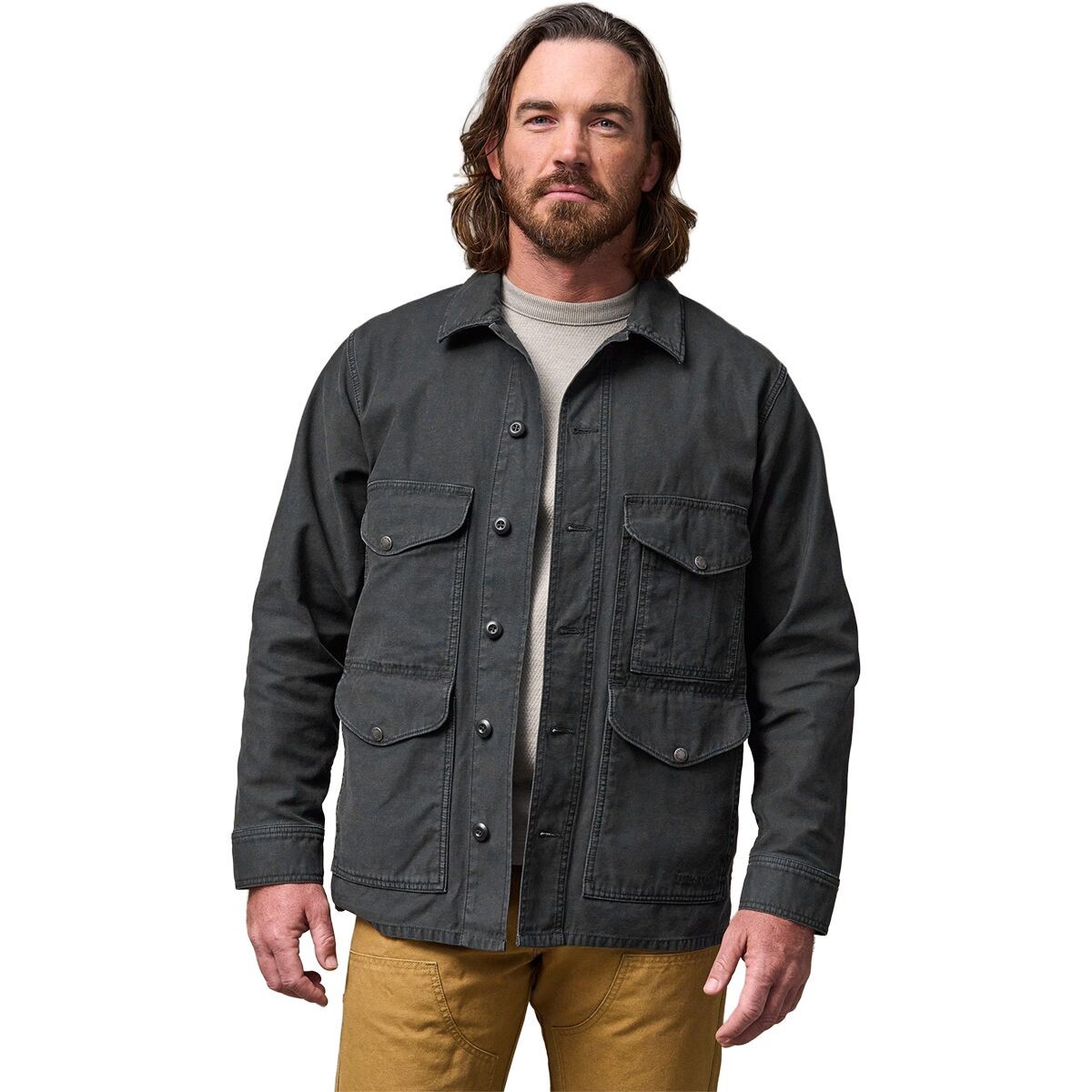 Image of Filson Field Cruiser Jacket - Men's Washed Faded Black, L