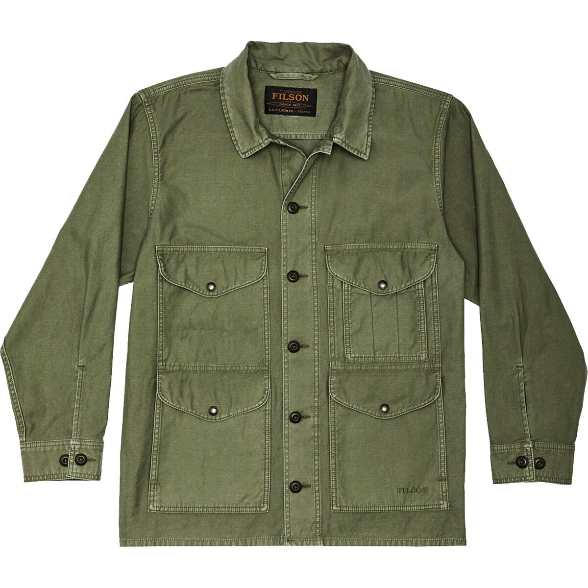 Filson Field Cruiser Jacket - Men's Washed Fatigue Green, M