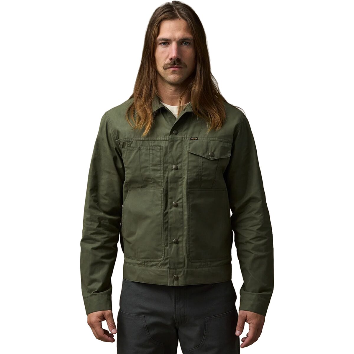 Image of Filson Dry Wax Short Cruiser Jacket - Men's Olive, XL