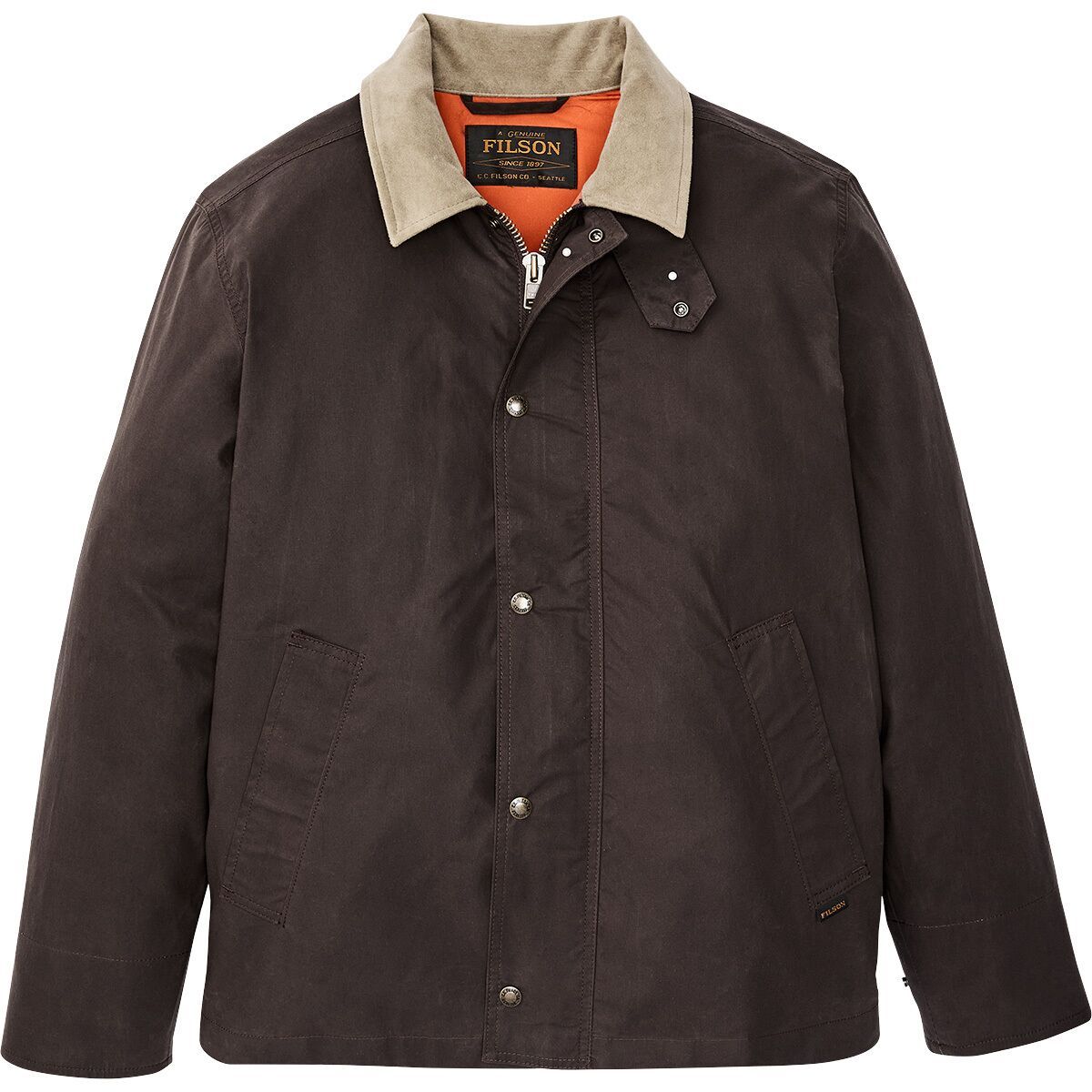 Image of Filson Ranger Short Field Jacket - Men's Dark Brown, M