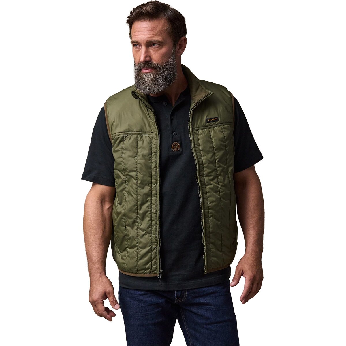 Image of Filson Ultralight Vest - Men's Dark Olive Drab, M