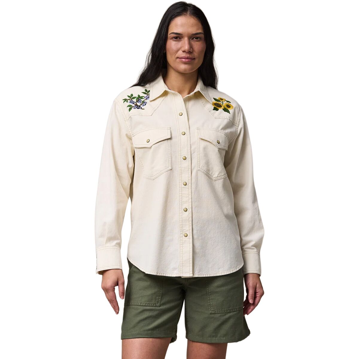 Image of Filson Embroidered Western Shirt - Women's Natural Seed, L