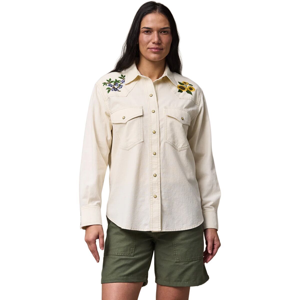 Image of Filson Embroidered Western Shirt - Women's Natural Seed, XS