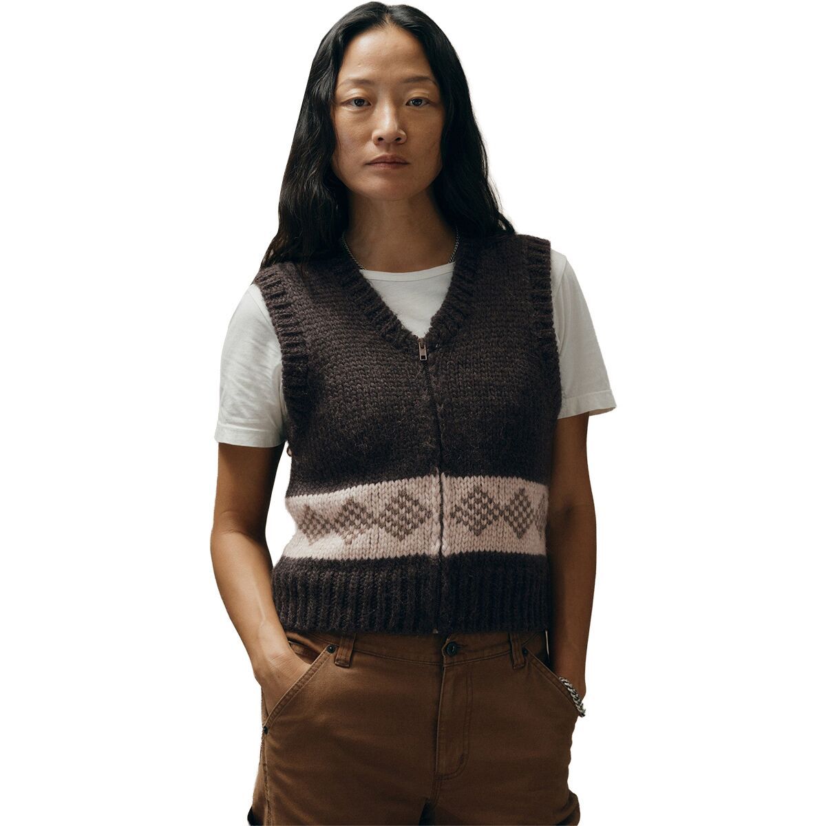 Image of Filson Wool Vest - Women's DarkBrown, S