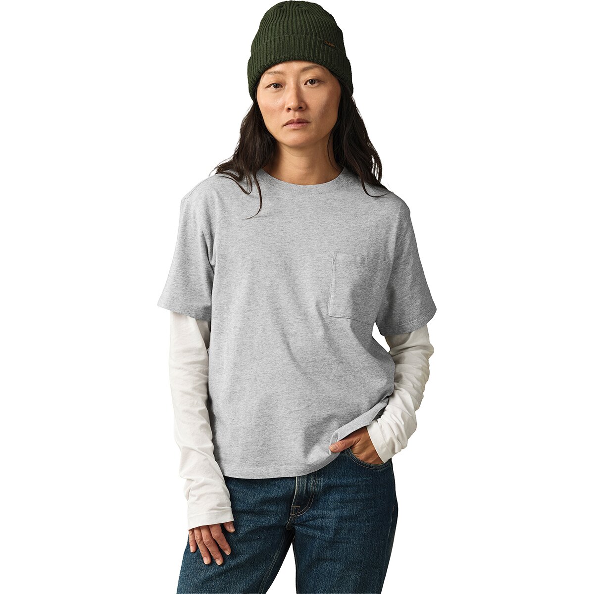 Image of Filson Pocket Short-Sleeve T-Shirt - Women's Heather Gray, XS