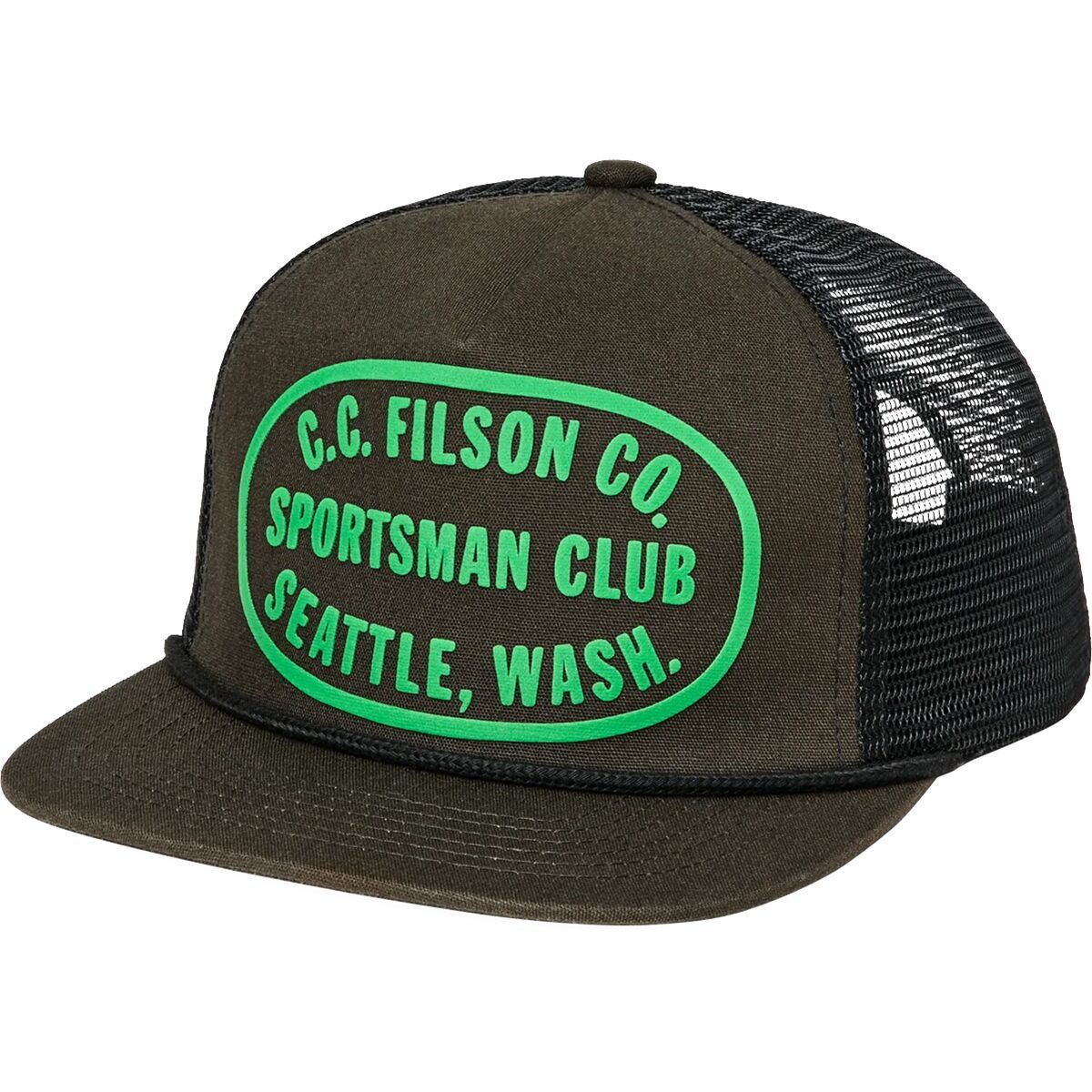 Filson Trucker Mesh Cap + Screenprint FrstSprtmn, One Size