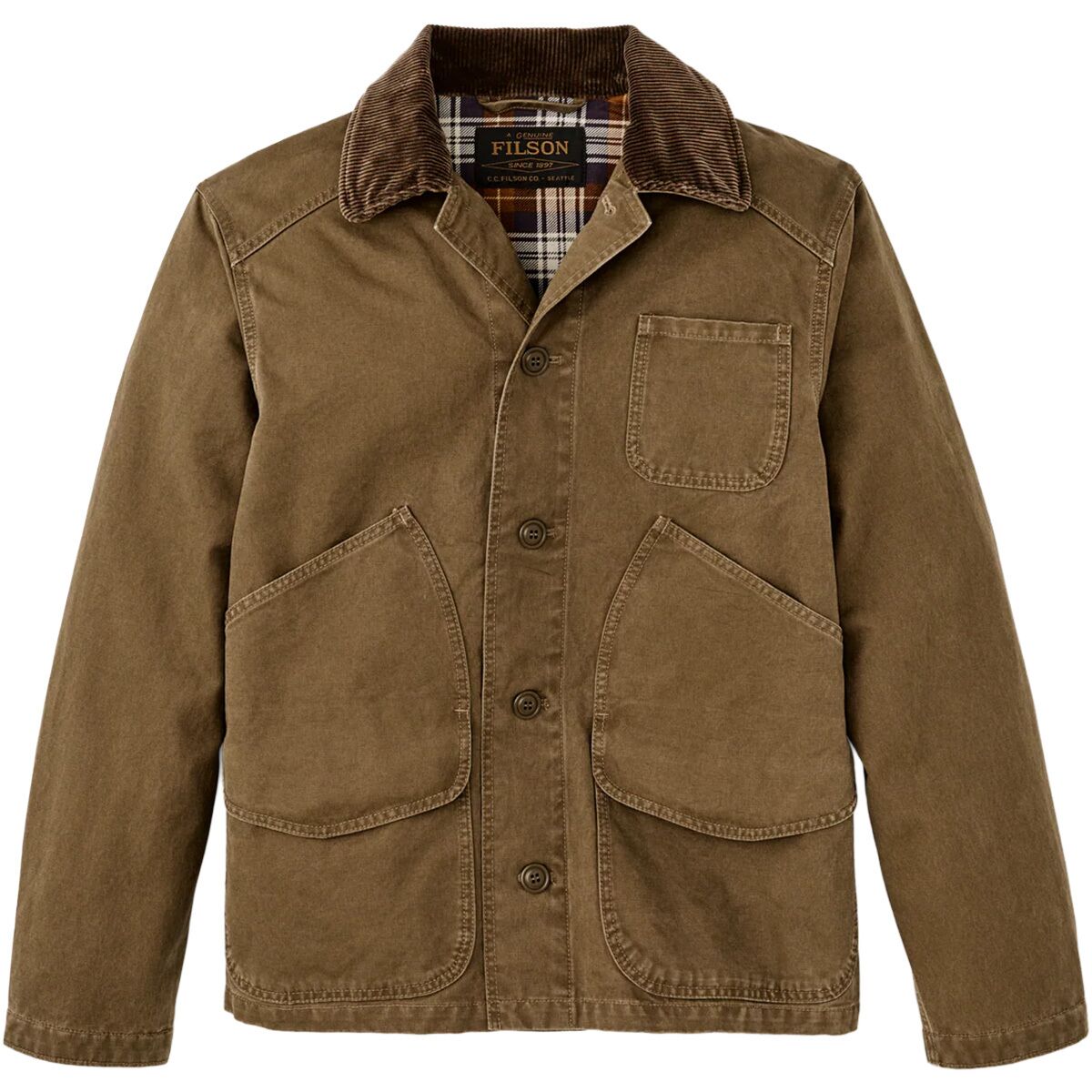 Image of Filson Canvas Outfitter Jacket - Men's Kangaroo, L