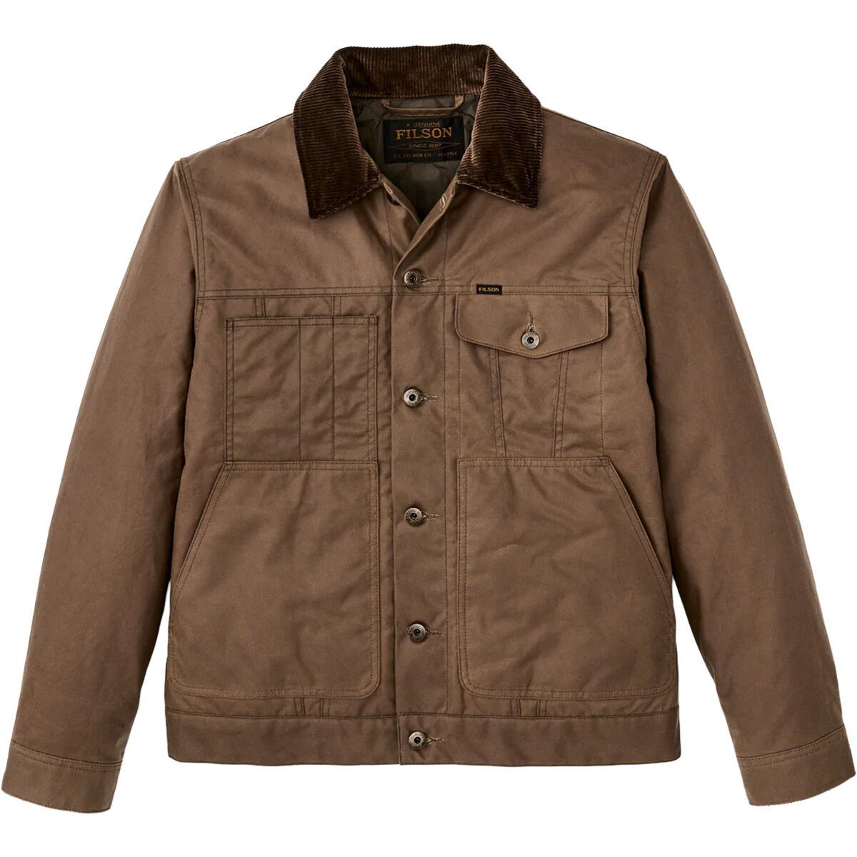 Image of Filson Insulated Short Cruiser Jacket - Men's Dark Brown, XL