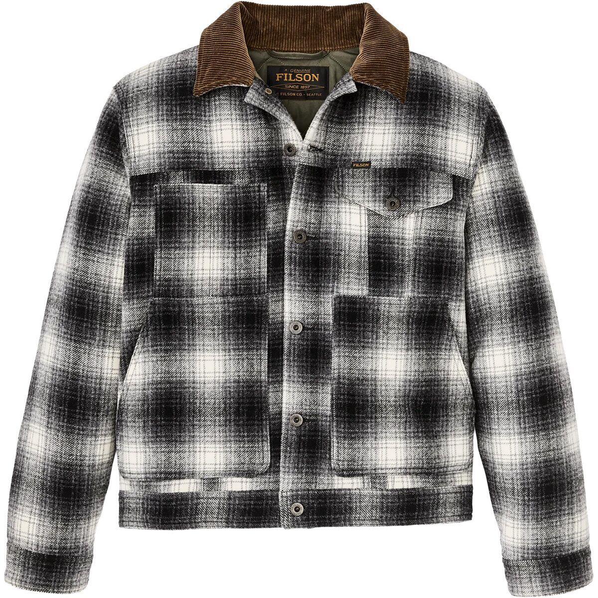 Image of Filson Insulated Wool Short Cruiser Jacket - Men's Charcoal Ombre, S