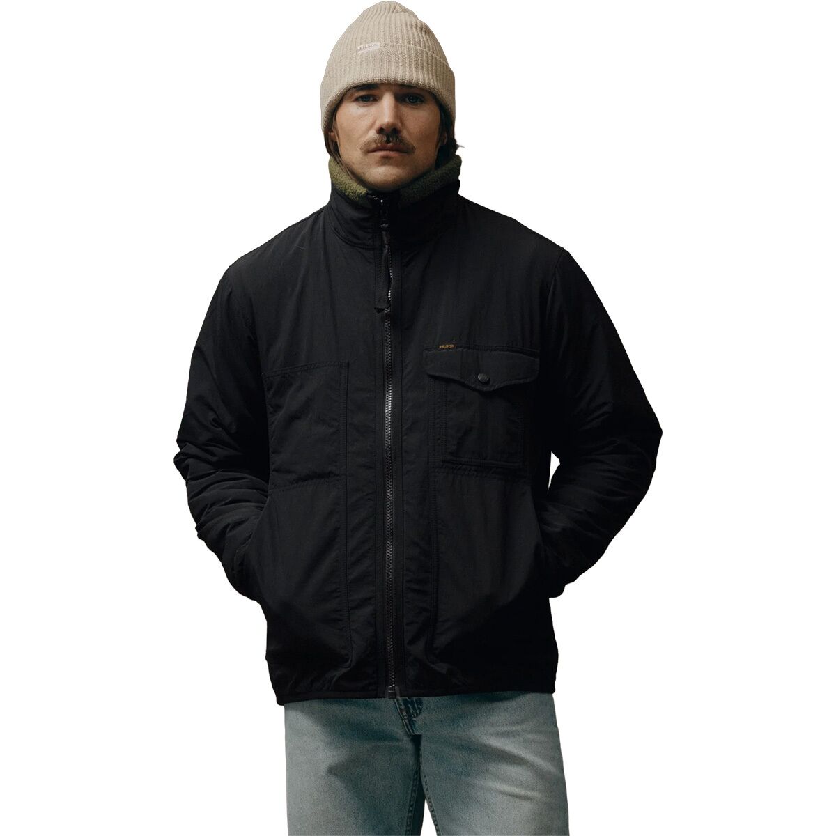 Image of Filson Reversible Pile Fleece Jacket - Men's Dark Olive Drab, M