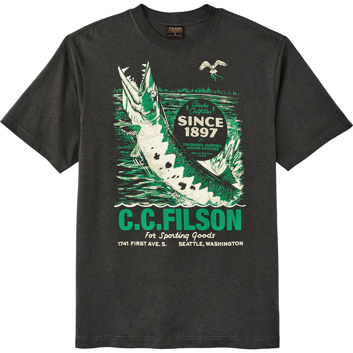 Image of Filson Short-Sleeve Frontier Graphic T-Shirt - Men's Peat/Sporting Goods, M