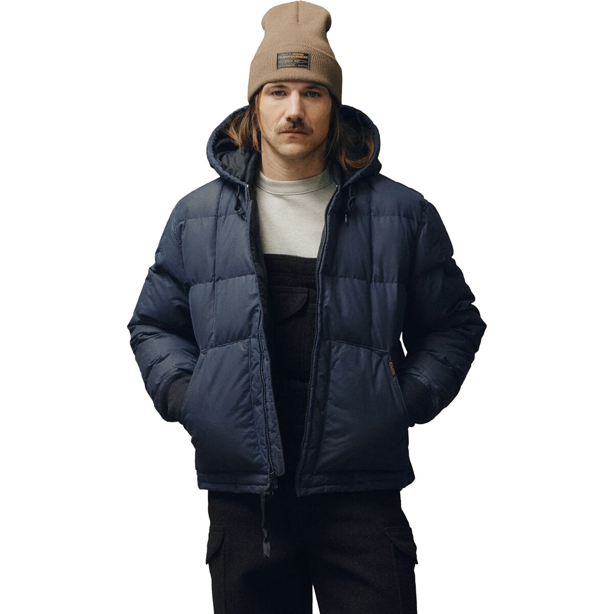 Image of Filson Waxed Down Jacket - Men's Night Sky, XL