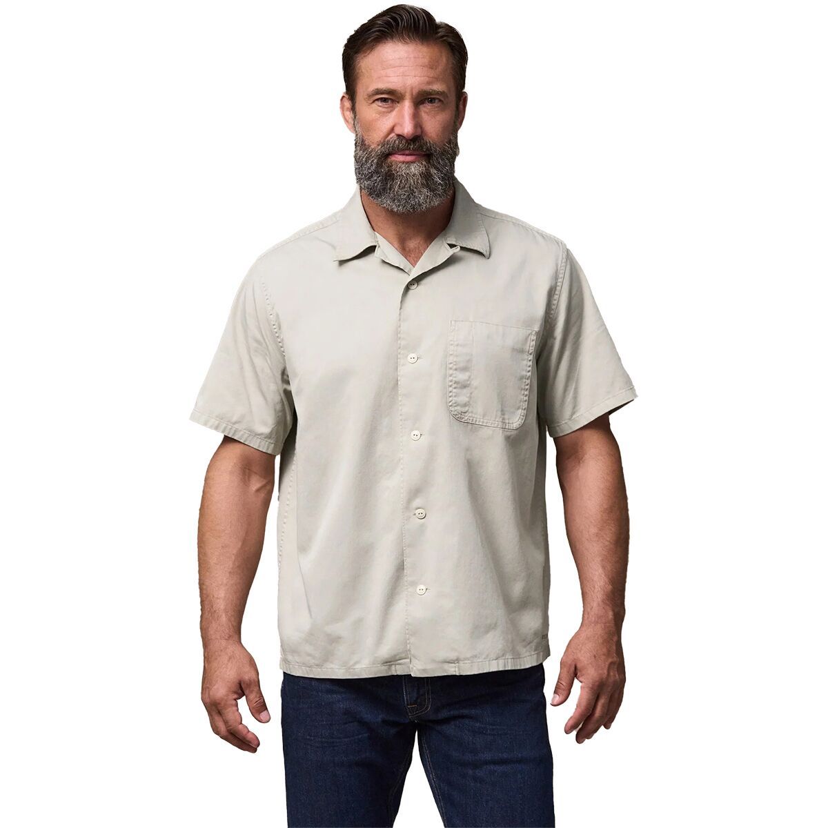 Image of Filson 4.5oz Short-Sleeve Twill Shirt - Men's Gray Sky, L