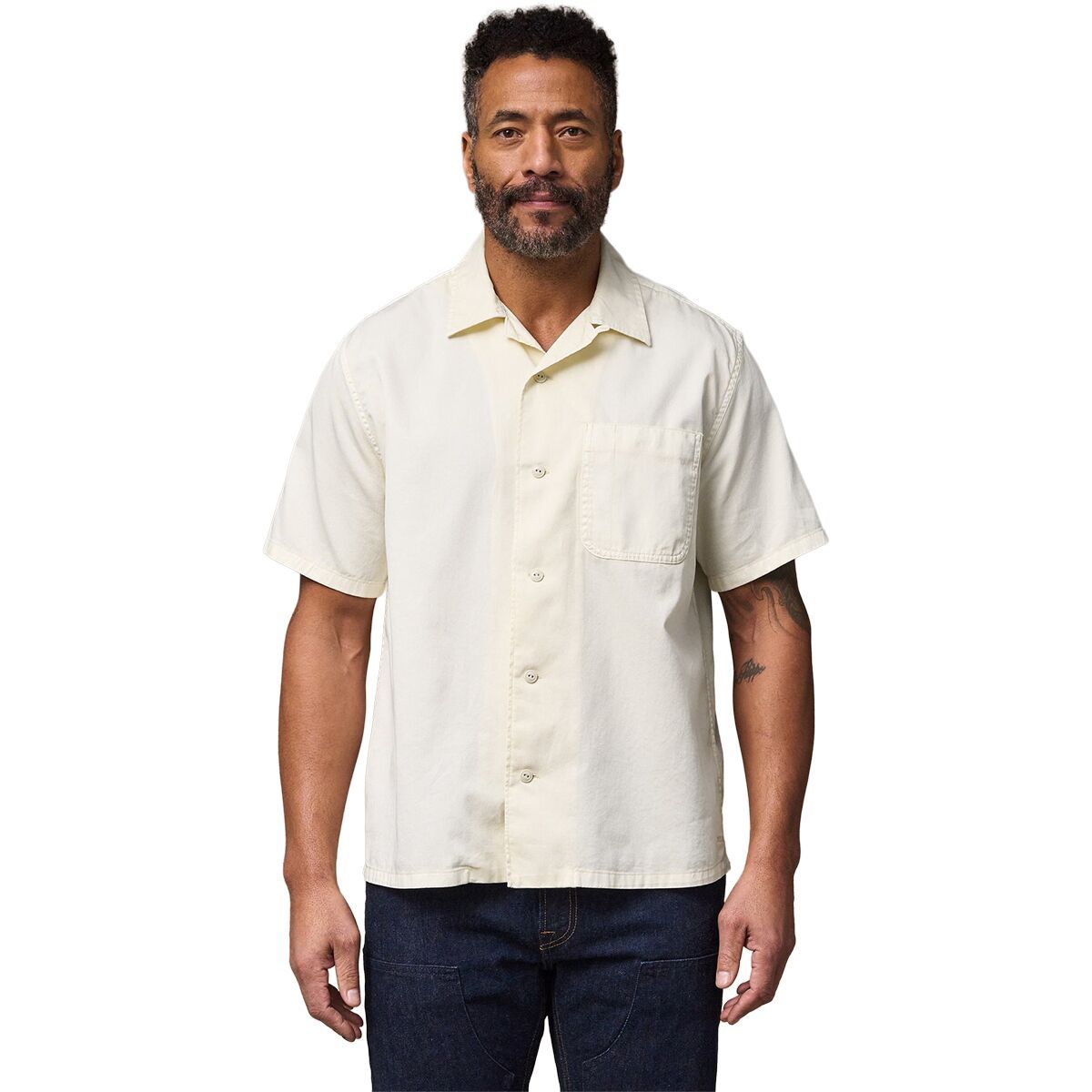 Image of Filson 4.5oz Short-Sleeve Twill Shirt - Men's Ivory, XL