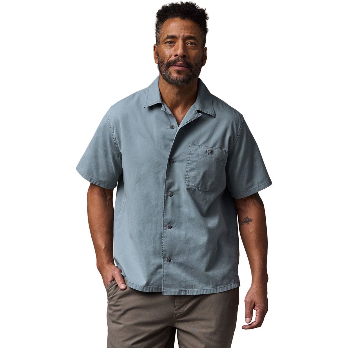 Image of Filson 4.5oz Short-Sleeve Twill Shirt - Men's Lead, S