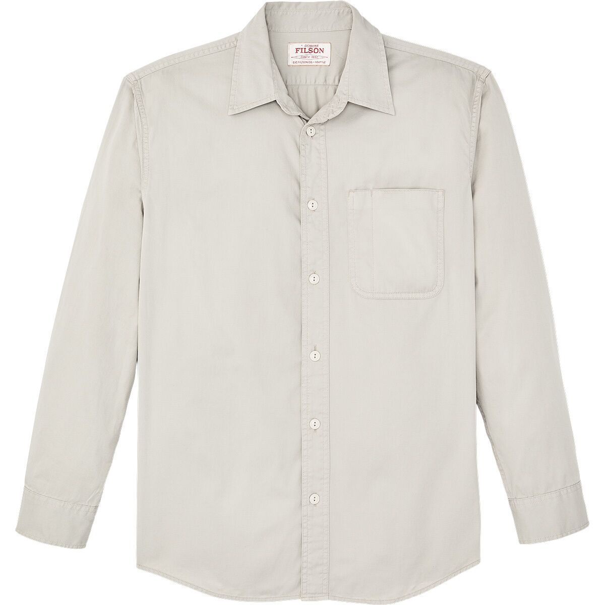 Image of Filson 4.5oz Twill Shirt - Men's Gray Sky, L