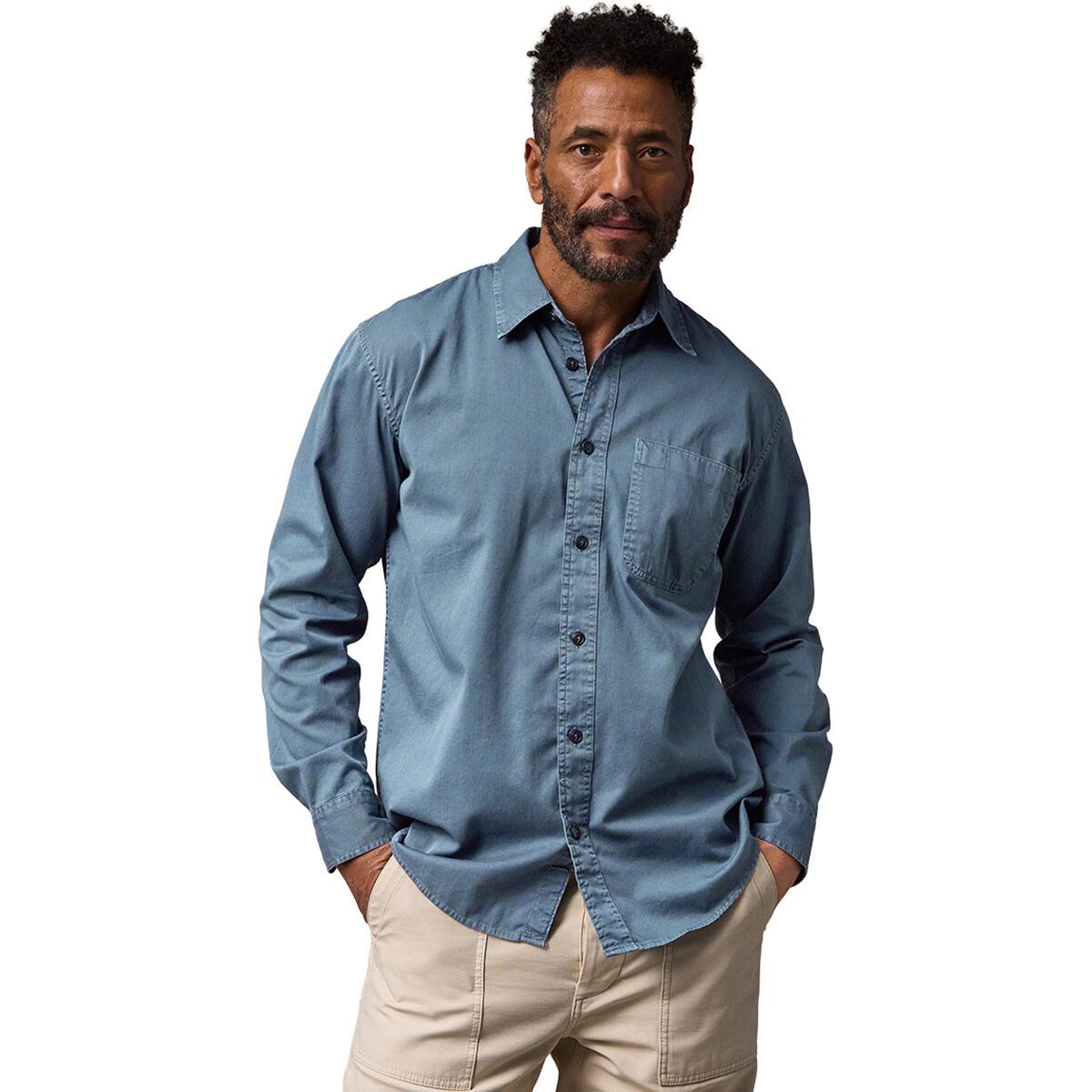 Image of Filson 4.5oz Twill Shirt - Men's Orion Blue, M