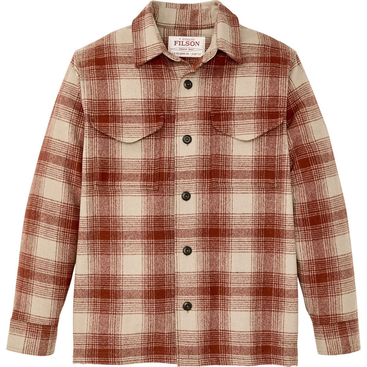Image of Filson Jac-Shirt - Men's Brick Multi Plaid, L
