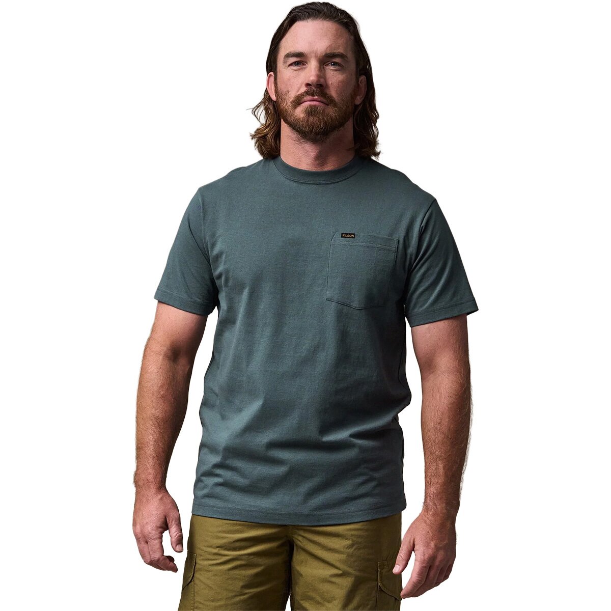 Image of Filson Outfitter Pocket T-Shirt - Men's Dark Slate, M