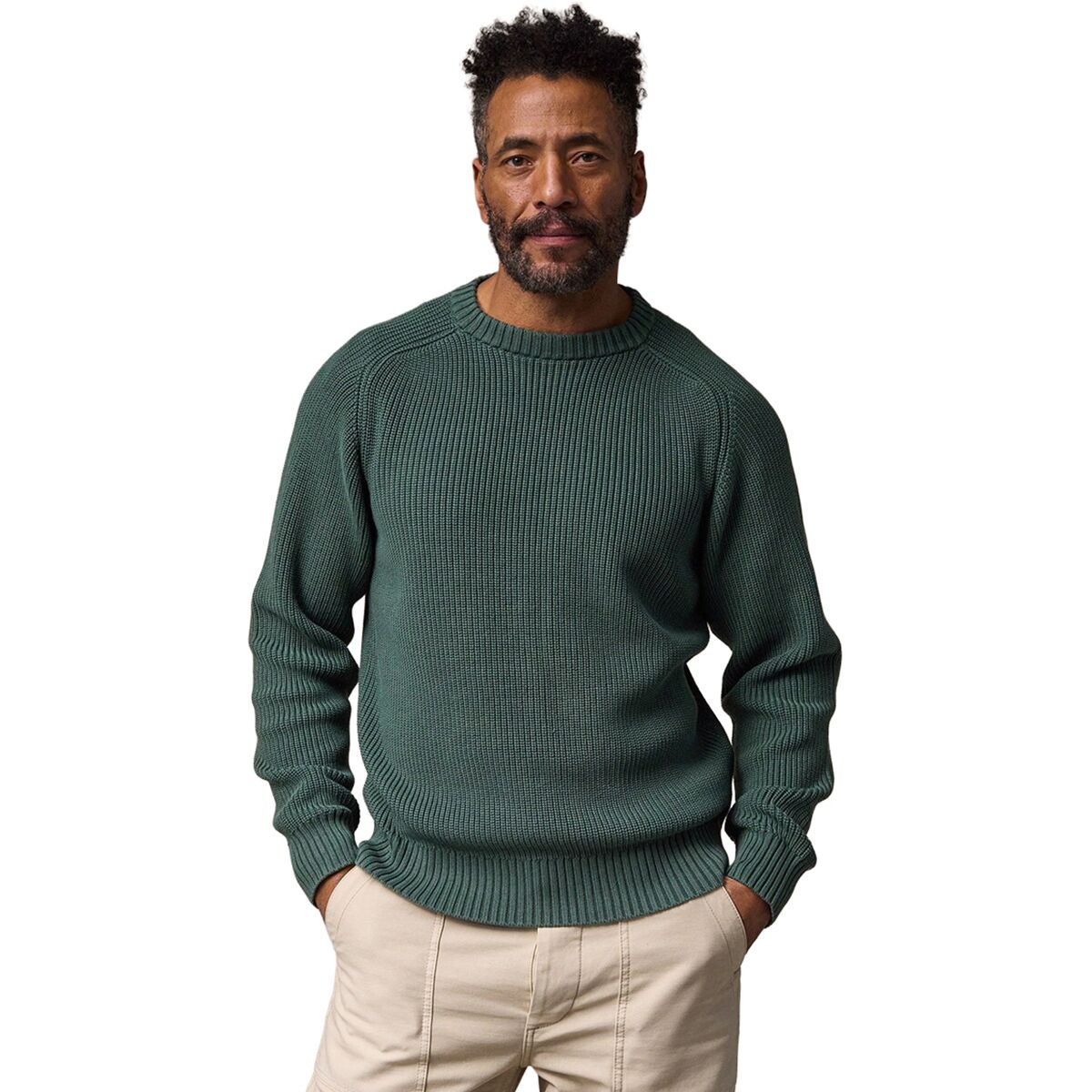 Image of Filson Vintage Cotton Crewneck Sweater - Men's Juniper, M