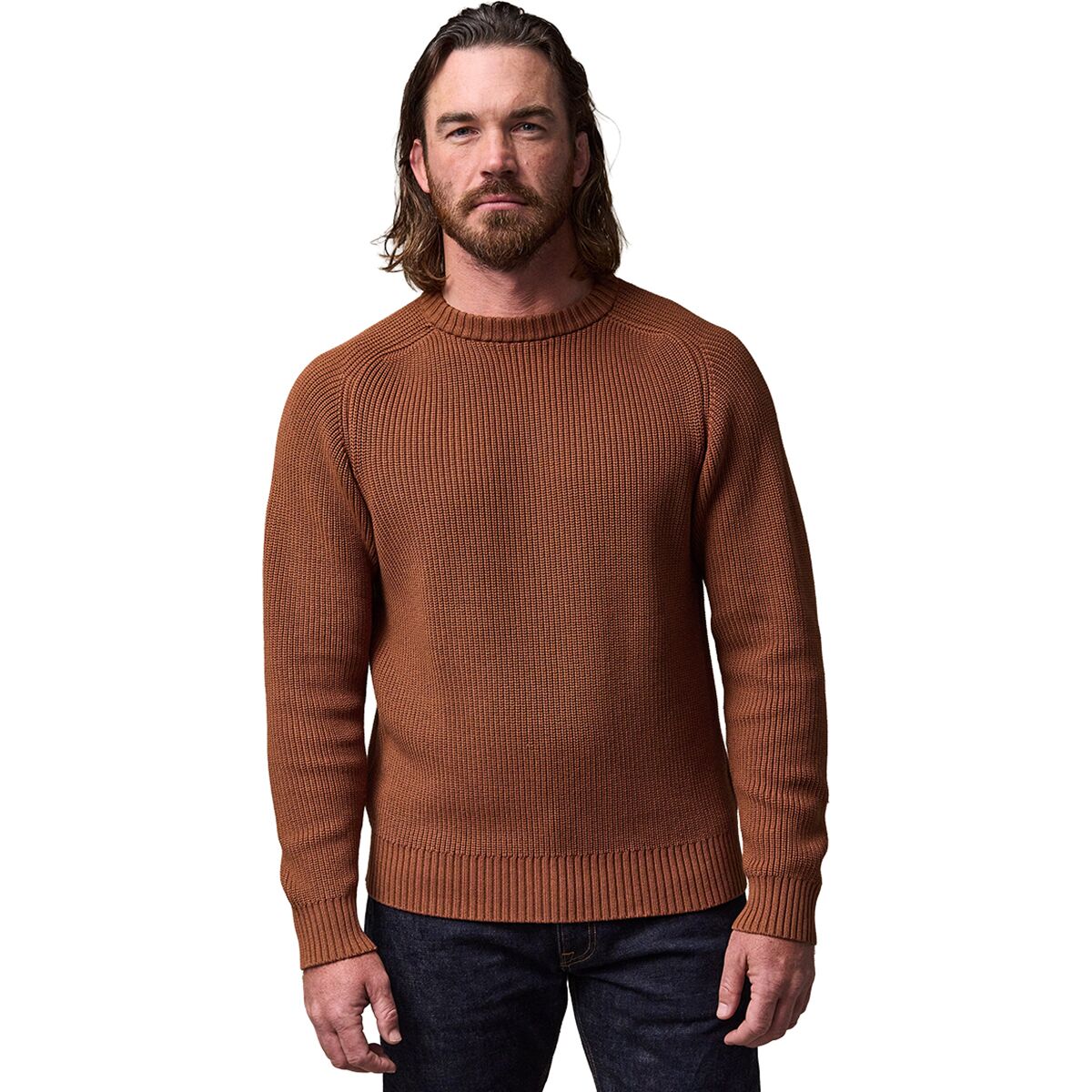 Image of Filson Vintage Cotton Crewneck Sweater - Men's Rust, S