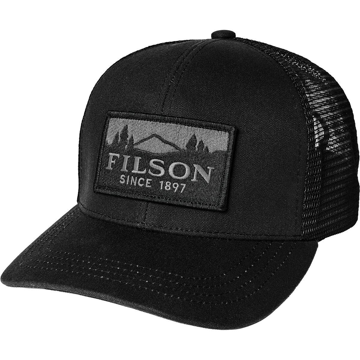 Image of Filson Scenic Waxed Logger Mesh Cap Black, One Size