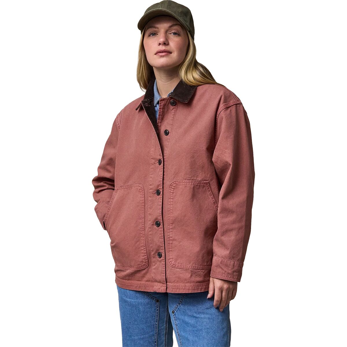 Image of Filson Canvas Barn Coat - Women's Mahogany, XS