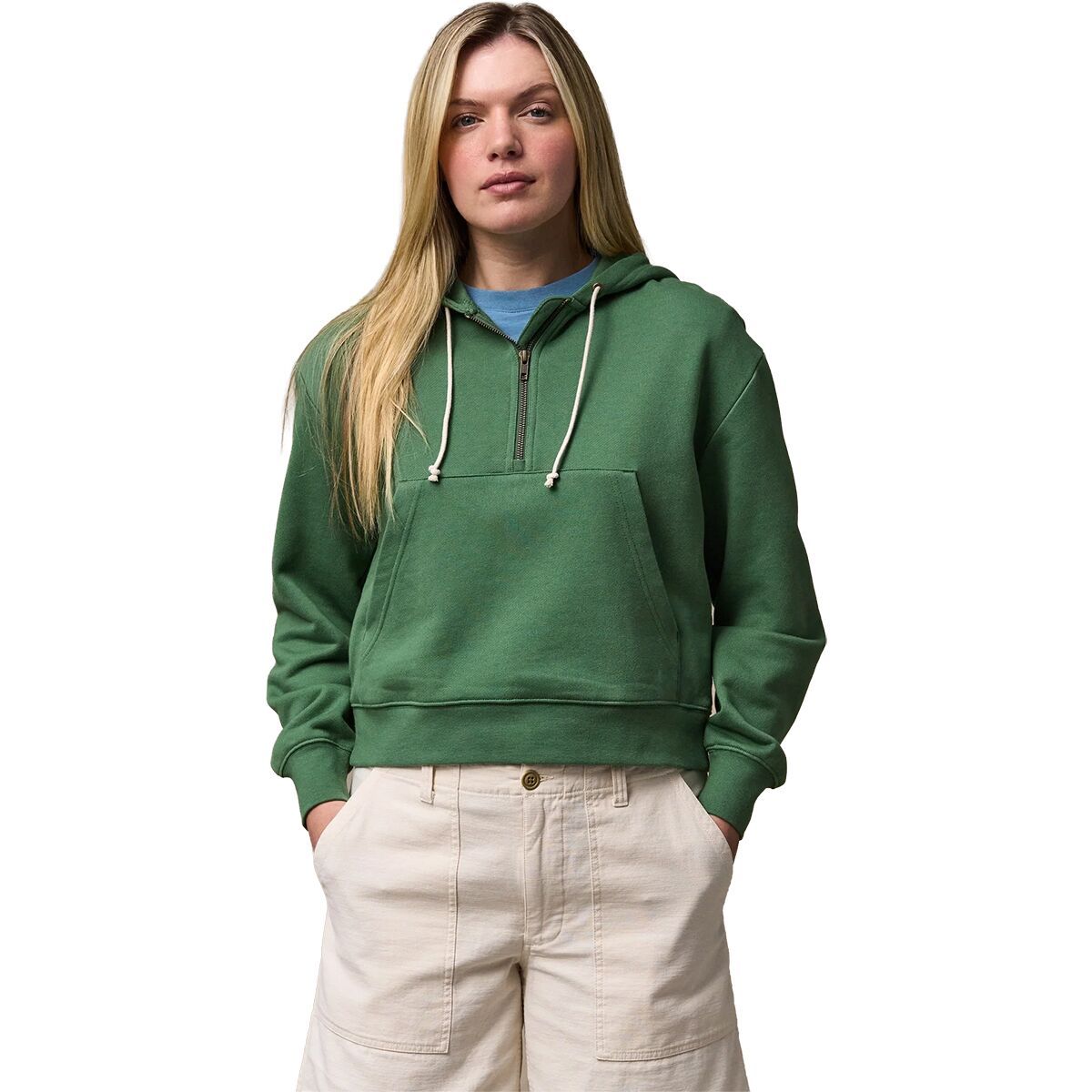 Image of Filson French Terry 1/2-Zip Hoodie - Women's Light Forest, L